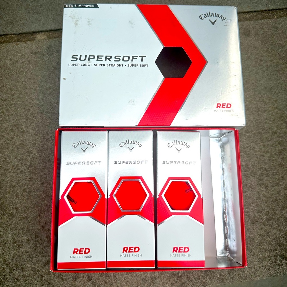 Golf balls: Gallaway supersoft red